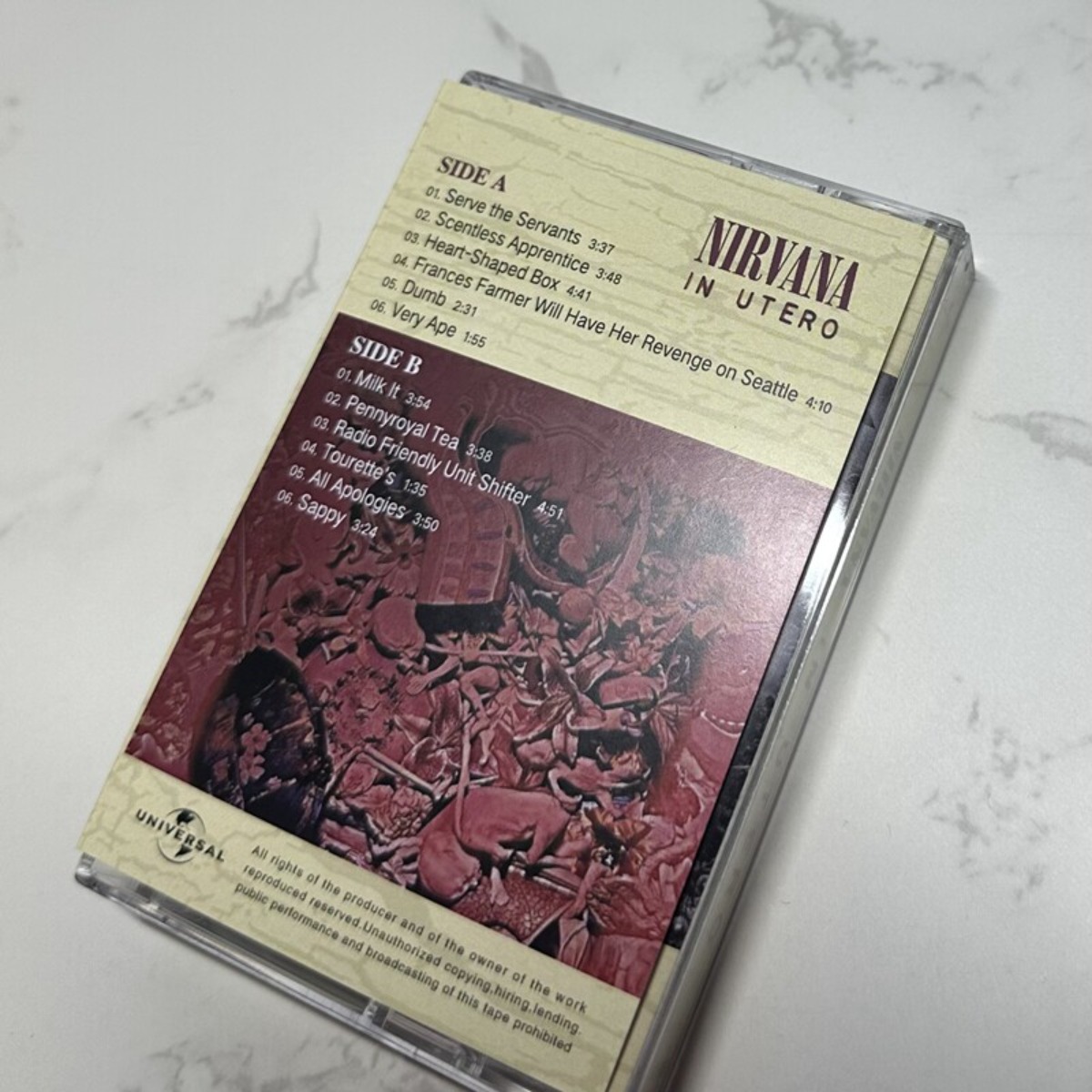 Nirvana in Utero Cassette Tape - огляд і ціна Audio Musically