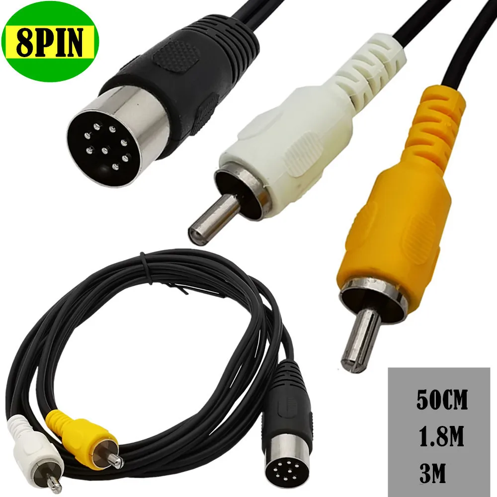 Din 8 Pin to 2RCA Cable 8Pin D - огляд і ціна Audio Music Box