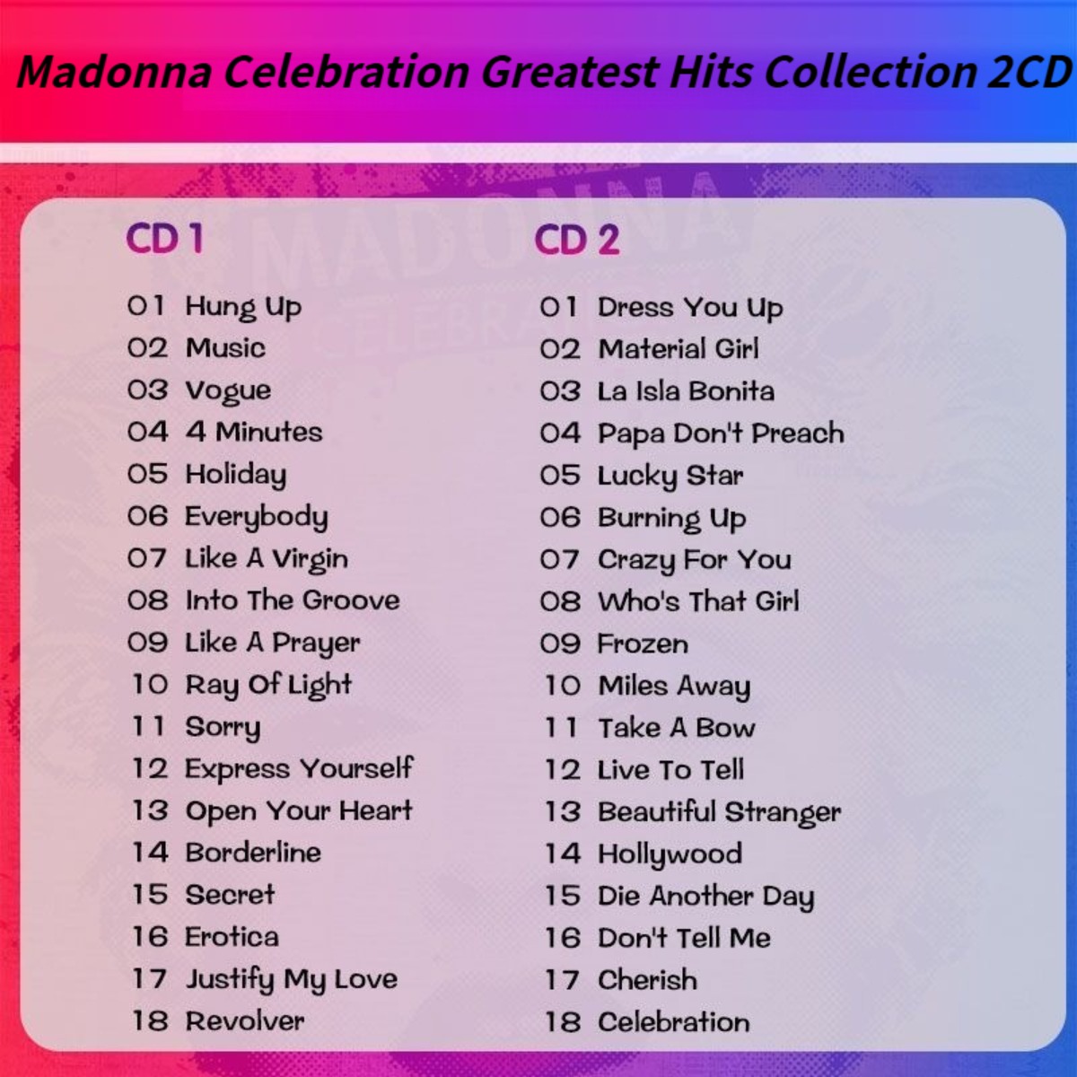 Madonna Celebration The Ultima - огляд і ціна Audio Musically