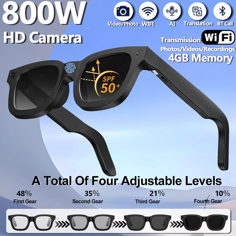 New AI Smart Glasses 800W Came - огляд і ціна Audio Music Recognition