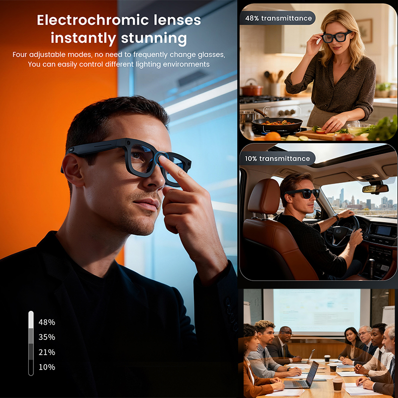 New AI Smart Glasses 800W Came - огляд і ціна Audio Music Recognition