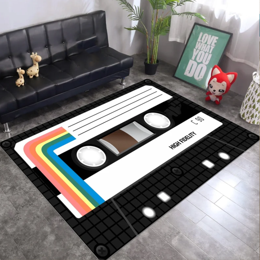 Retro Cassette Tape Rug Colorf - огляд і ціна Audio Vibes Music