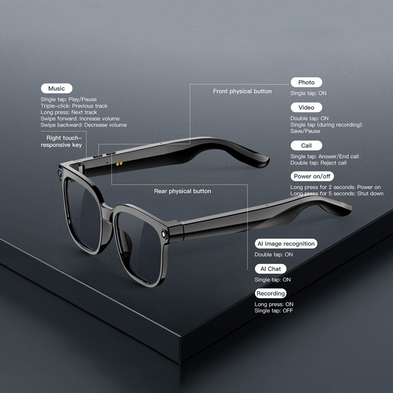 AI Smart Glasses with Camera 4 - огляд і ціна Audio Music Recognition